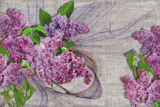 3d墙纸纹理，丁香花抽象画布纹理图片下载