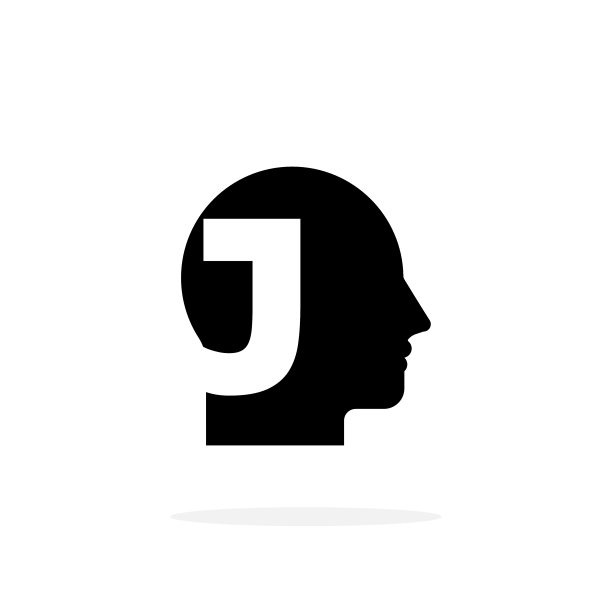 向量心理健康标志字母J图片下载