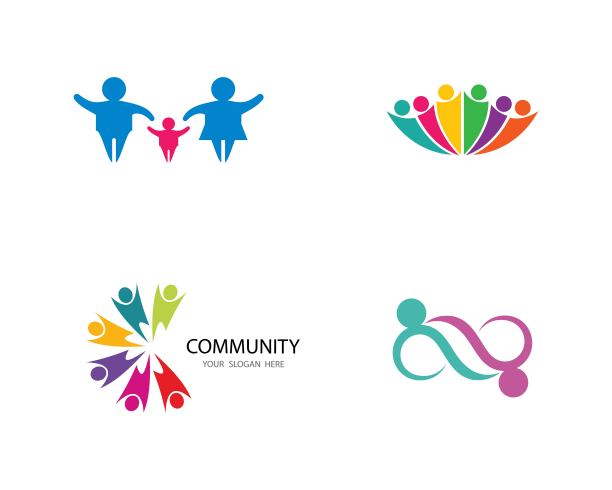 团队合作矢量图标图片下载