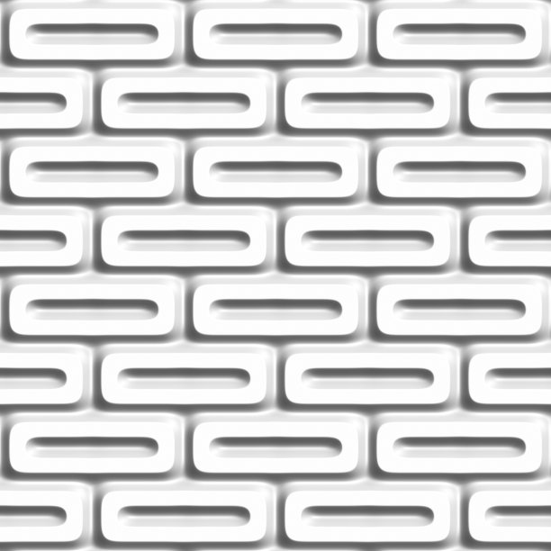 抽象几何3D白色背景。无缝模式。绘制插图。图片下载