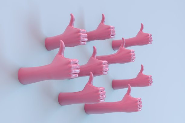 3D手势，女性人体模型，竖起大拇指图片下载