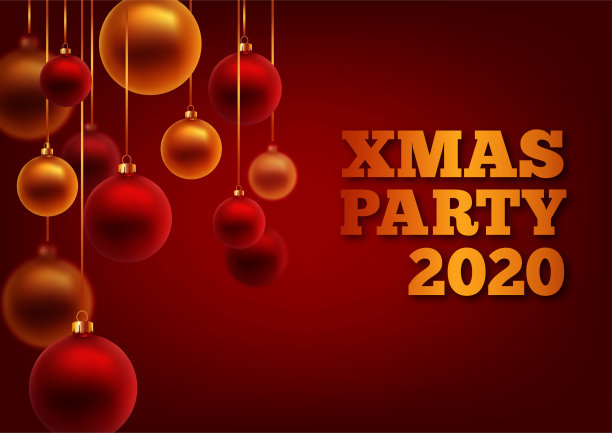 圣诞贺卡，矢量红色背景。金属金色的圣诞雪花。矢量图图片下载