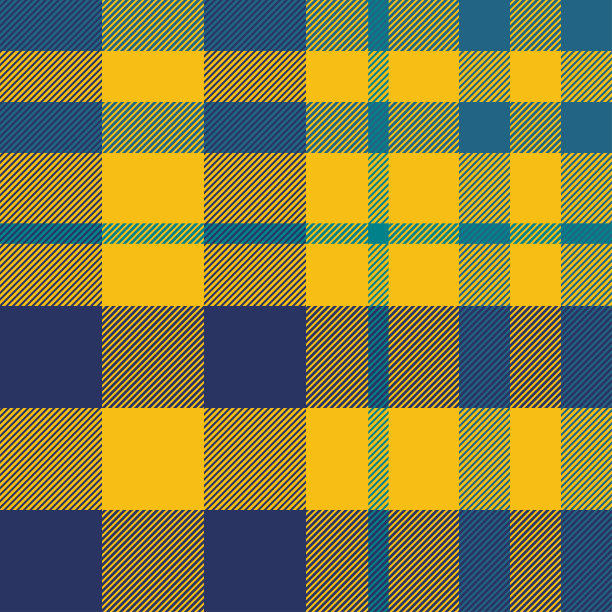 蓝黄格子图案。图片下载