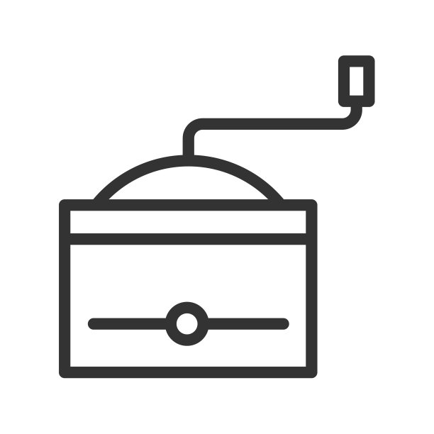 香料或咖啡研磨机轮廓矢量图标孤立的白色背景。香料或咖啡研磨机平面图标为网页，移动和用户界面设计。研磨草药和香料，促进天然健康图片下载