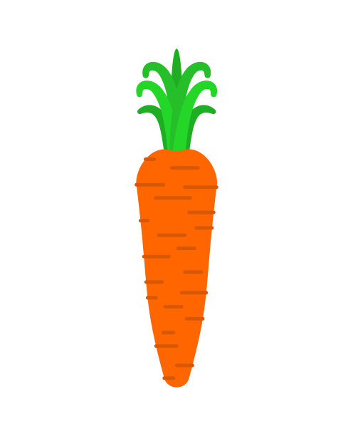 胡萝卜孤立。橙色的蔬菜。食物矢量图图片下载