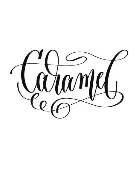 焦糖-黑白手写文字咖啡屋图片下载