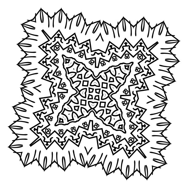 模式。矢量插图装饰黑色和白色。放松。——向量。矢量图图片下载