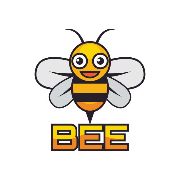 大黄蜂蜜蜂图标，矢量插图图片下载