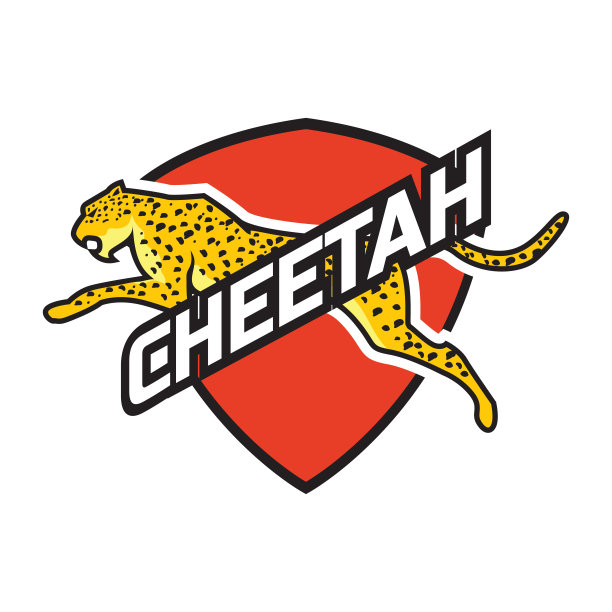 猎豹图标孤立在白色背景，矢量插图图片下载