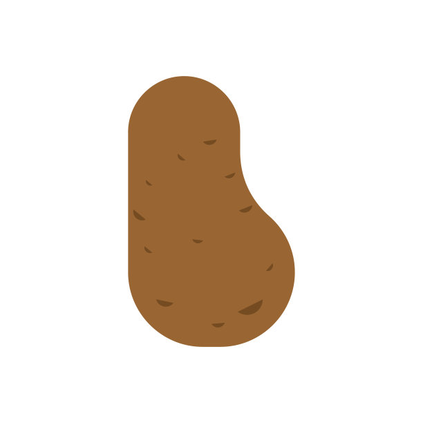 土豆孤立。卡通蔬菜。食物矢量图图片下载