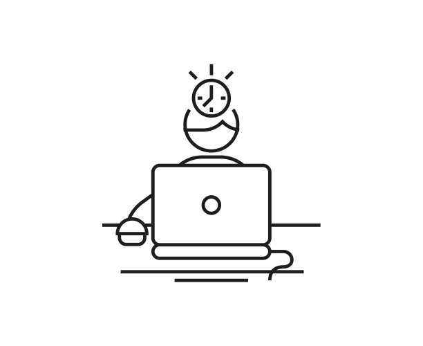 上班族。联合办公的地方。应用程序和网站的平面图标。线图标孤立在白色背景上。向量。博客的互联网用户。图片下载