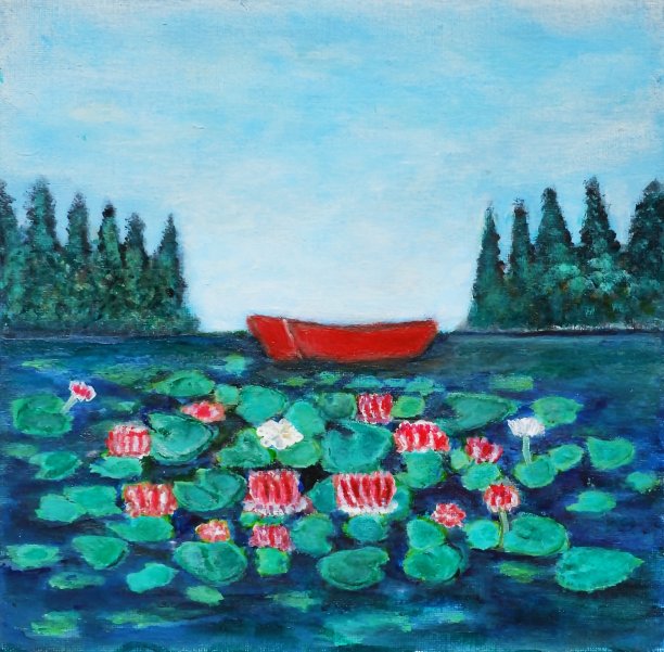 印象派绘画丙烯酸图片下载