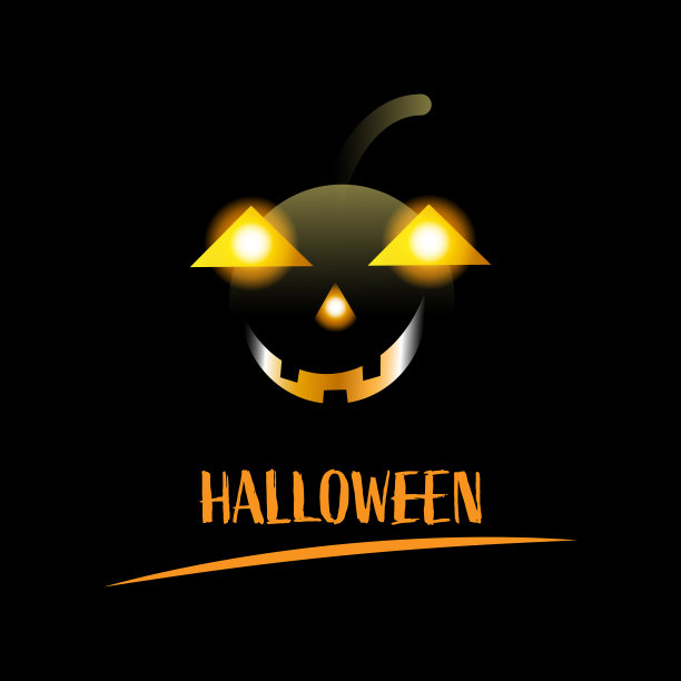 万圣节快乐文字横幅南瓜，节日书法海报，贺卡，派对邀请，矢量插图。图片下载