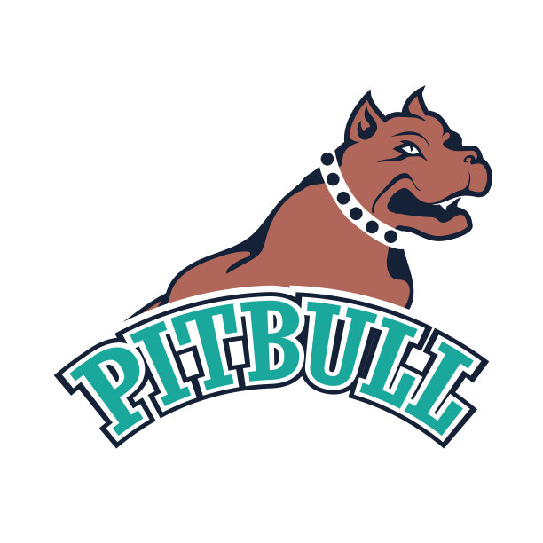 比特斗牛犬吉祥物图标孤立的白色背景。矢量图图片下载