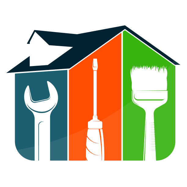 用于修理的房屋和工具符号图片下载