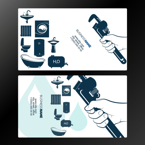 水管工维修名片图片下载