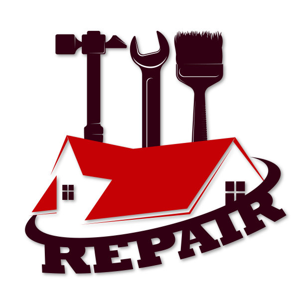 家居维修标志屋顶及工具图片下载