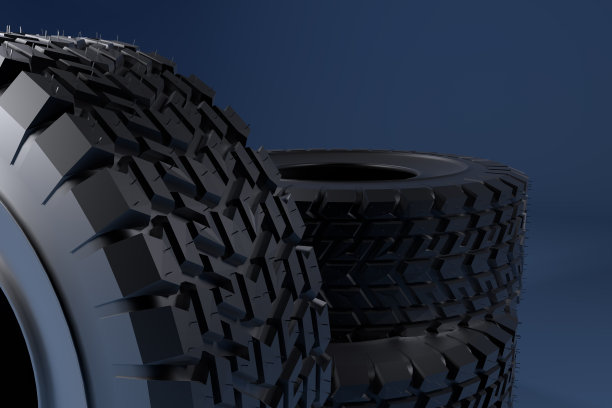 轮胎附近的深蓝色背景图片下载