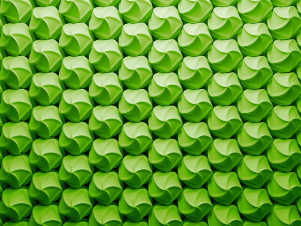 3d渲染抽象背景制作的可重复的几何形状。图片下载