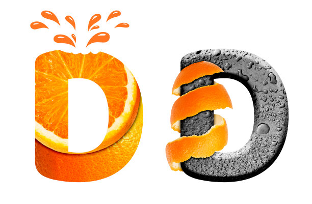 橙色字母D图片下载