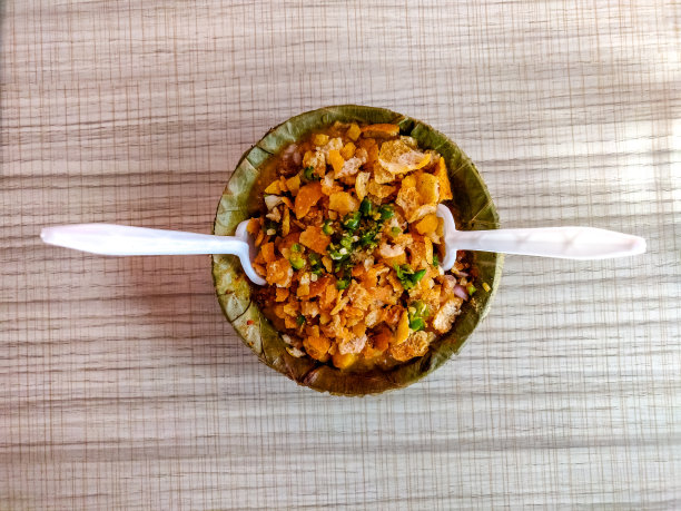 俯视图印度街头小吃图片下载