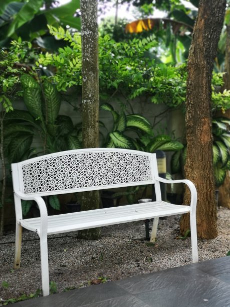 白色的长椅上图片下载