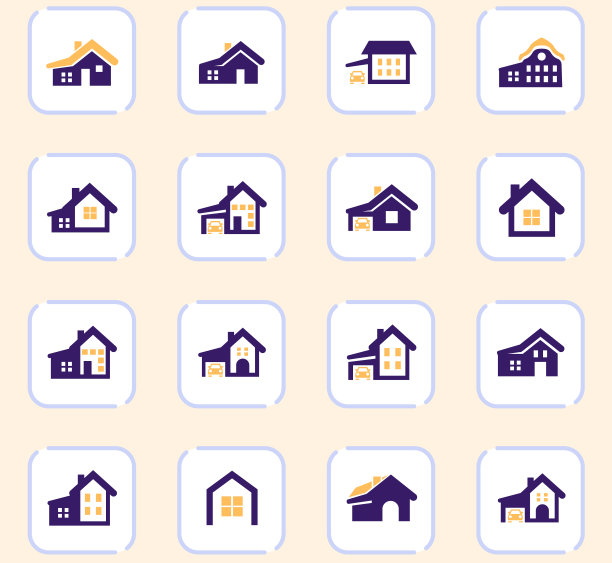 房子类型图标集图片下载