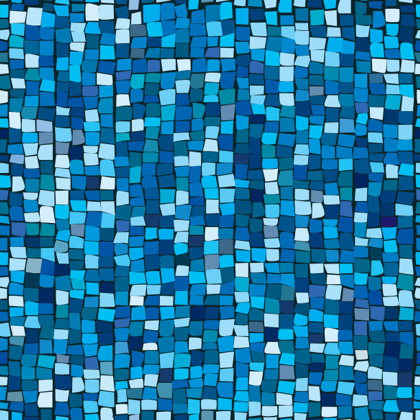 蓝色马赛克无缝背景图片下载