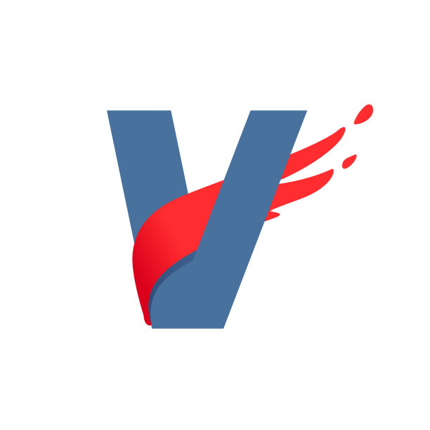 V字标志配高速红旗线。图片下载