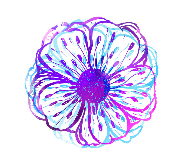 抽象的画花图片下载