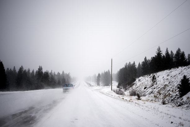 加拿大落基山脉的冬季景观图片下载