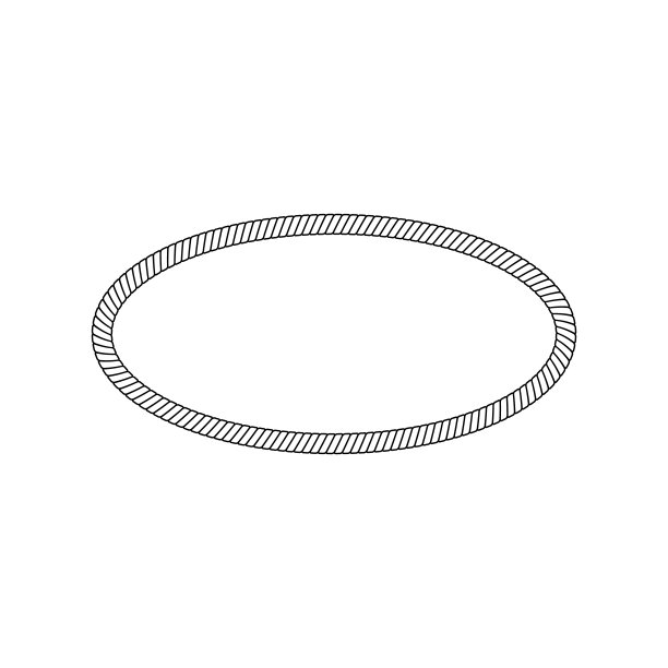 绳子和绳索的圆形和椭圆形的环。图片下载