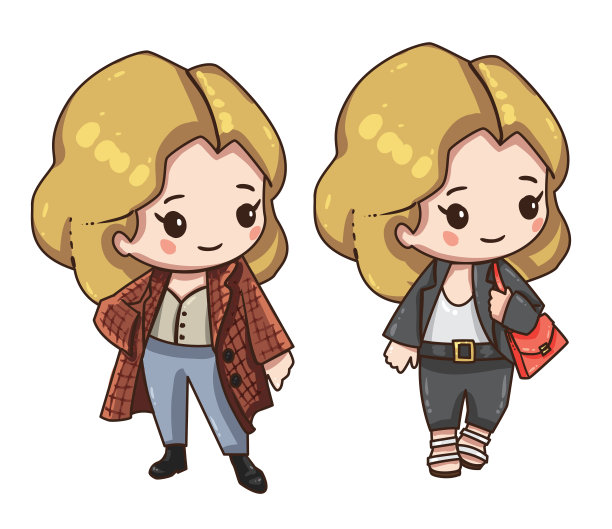 矢量插图的商务女孩，秘书或教师在正式的西装。图片下载