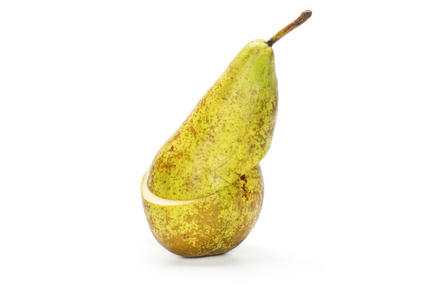 鲜绿会议梨孤立上白图片下载