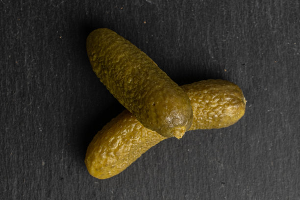 灰色的石头上有酸酸的绿色泡菜图片下载