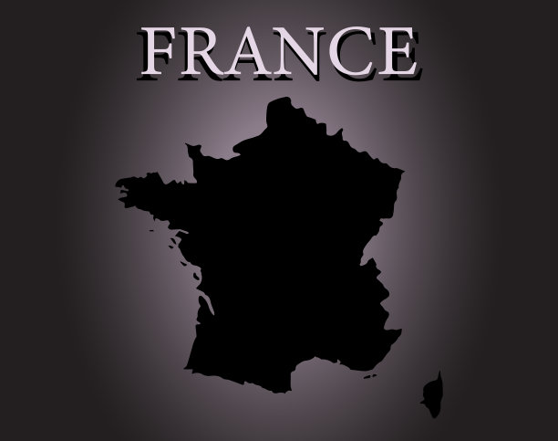 法国地图大纲设计图片下载
