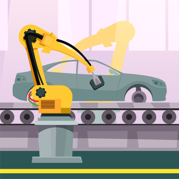 汽车清洗平面矢量插图图片下载