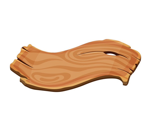 卡通木空白招牌，横幅和丝带，西方标志向量集。木制横幅和复古框架板插图图片下载