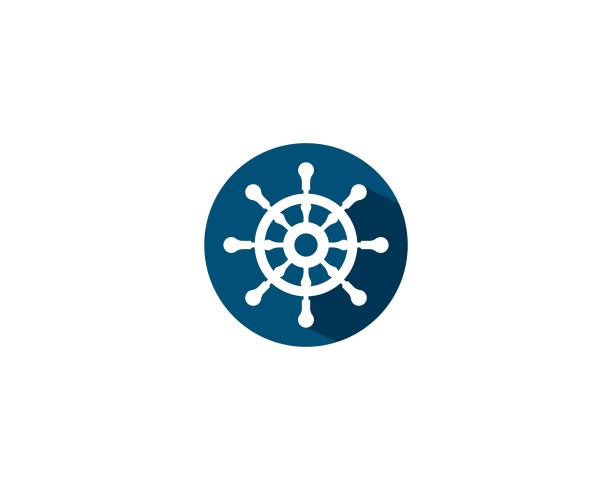 船舶方向盘矢量图标图片下载