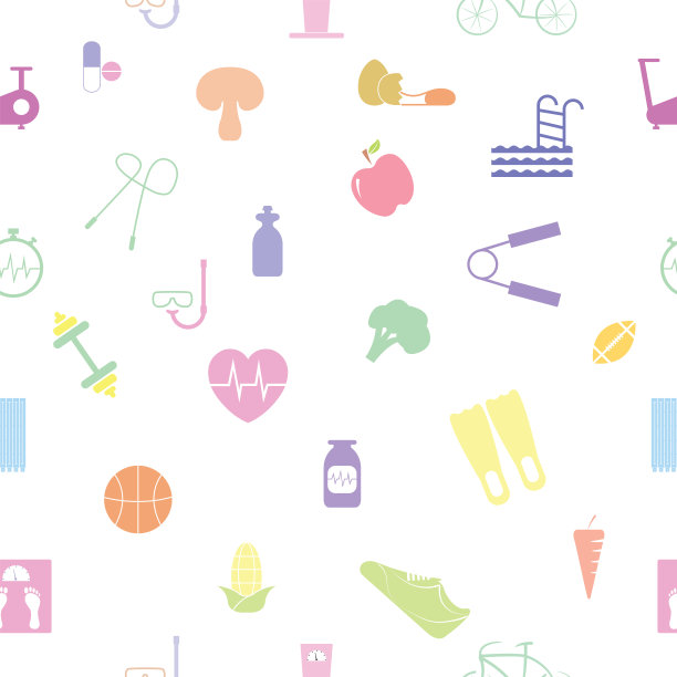 饮食无缝模式背景图标。图片下载