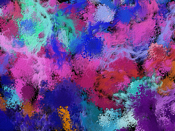 抽象的艺术纹理背景-多色颜料在画布上的飞溅。图片下载