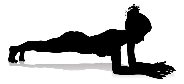 瑜伽普拉提姿势女人剪影图片下载