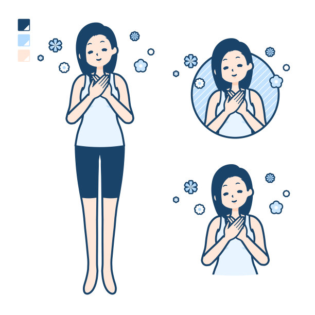 简单背心女性愈合图片下载