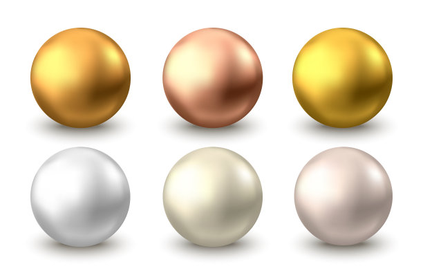 金色球体或油泡孤立在白色背景上。图片下载