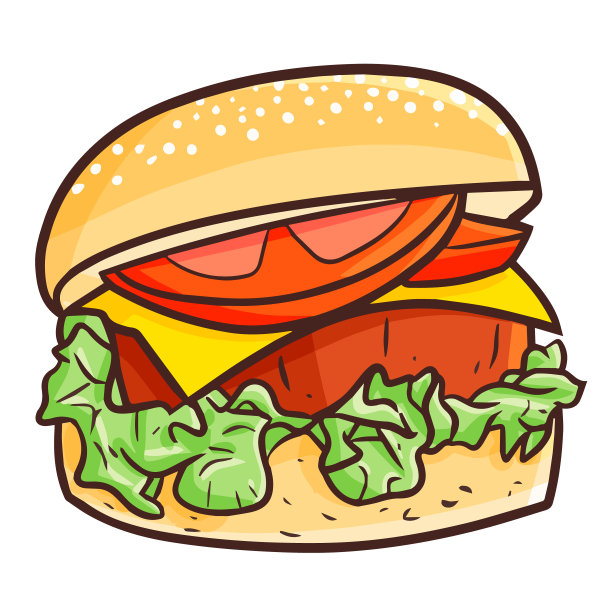 有厚肉的汉堡包可以吃了图片下载