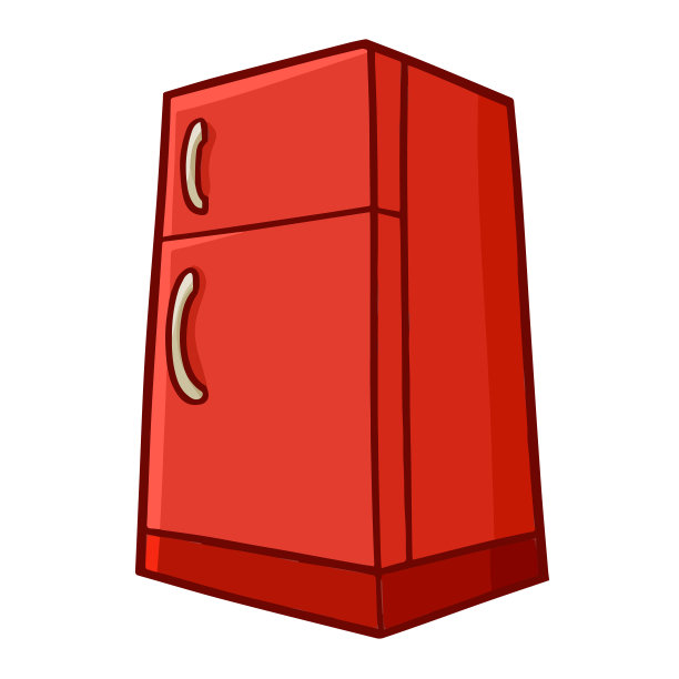 红色冰箱，你的厨房设备图片下载