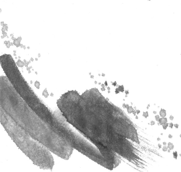 水墨黑白抽象。半圆的图像，圆的线，在一个圆。画笔描边。图片下载