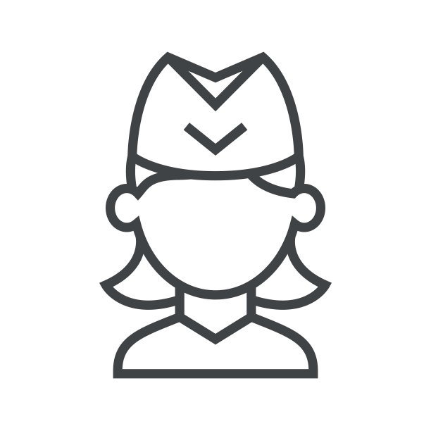 空姐线性图标图片下载