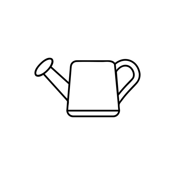 喷壶线图标为网页和移动，现代简约的平面设计。矢量黑色图标孤立在白色背景。图片下载