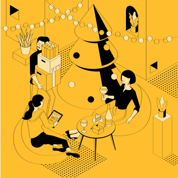 新年在现代办公室图片下载